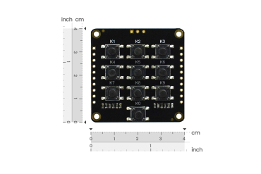 ADKey Board -10 Keys, 20 Caps, 3.3~5V, 40x40mm