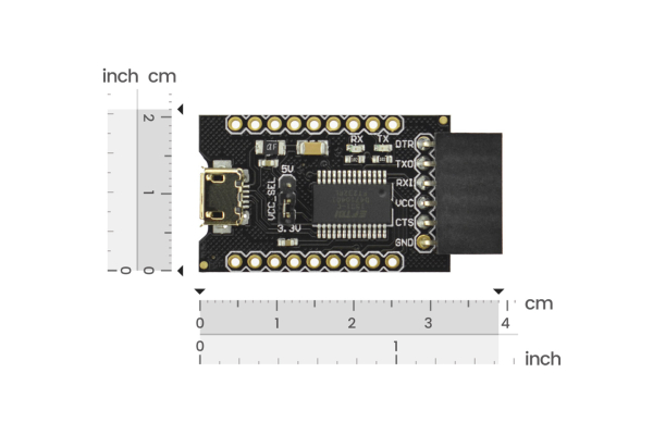 FTDI Basic Breakout FT232RL 3.3/5V, Auto-Reset, MicroUSB
