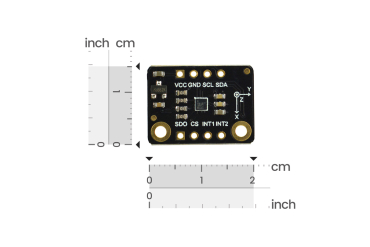 Triple Axis Accelerometer Sensor LIS2DW12, 16-bit, 2g/4g/8g/16g