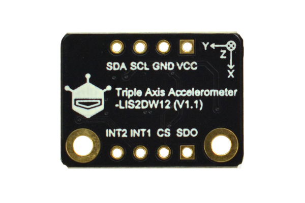 Triple Axis Accelerometer Sensor LIS2DW12, 16-bit, 2g/4g/8g/16g