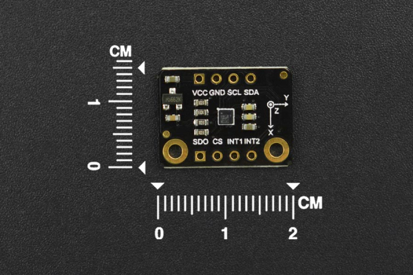 Triple Axis Accelerometer Sensor LIS2DW12, 16-bit, 2g/4g/8g/16g