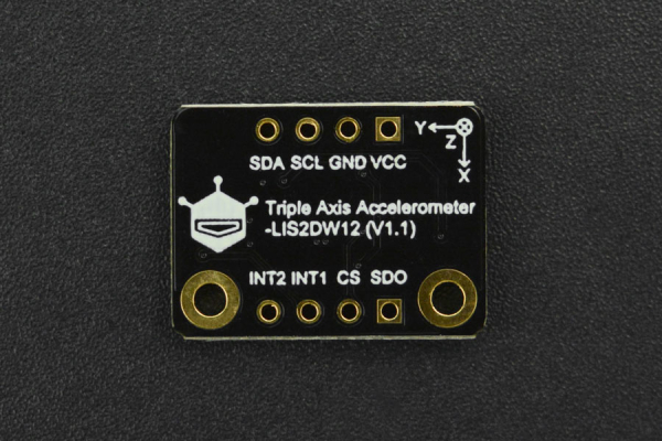 Triple Axis Accelerometer Sensor LIS2DW12, 16-bit, 2g/4g/8g/16g