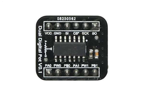 Dual Digital Potentiometer MCP42100 - 100K, 2x256 Taps, SPI, 3.3V/5V