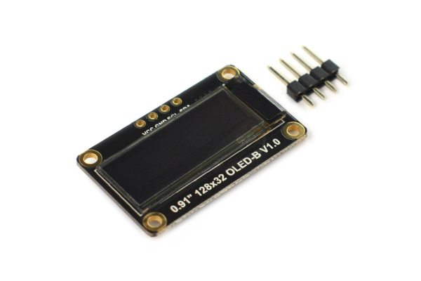 OLED Display, Monochrome 0.91” 128x32 I2C, SSD1306, Low Power