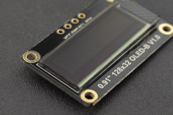 OLED Display, Monochrome 0.91” 128x32 I2C, SSD1306, Low Power