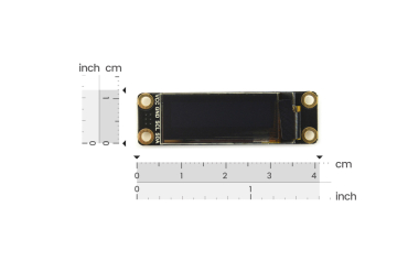 OLED Display, Monochrome 0.91” 128x32 I2C with Chip Pad