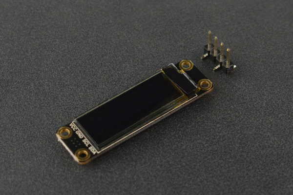 OLED Display, Monochrome 0.91” 128x32 I2C with Chip Pad