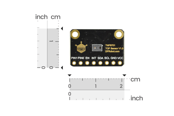 TMF8701 ToF Sensor, 10-600mm, Sunlight/Dark, I2C, Low Power