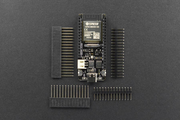 FireBeetle 2 ESP32-E IoT Microcontroller, with Header, Supports WiFi, Bluetooth
