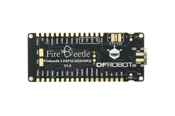 IoT Microcontroller FireBeetle 2 ESP32 UE N16R2 16MB Fl., 2MB PS., Supports Ext Antenna, Wi-Fi, Bluetooth