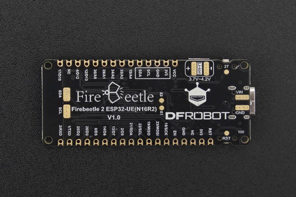 IoT Microcontroller FireBeetle 2 ESP32 UE N16R2 16MB Fl., 2MB PS., Supports Ext Antenna, Wi-Fi, Bluetooth