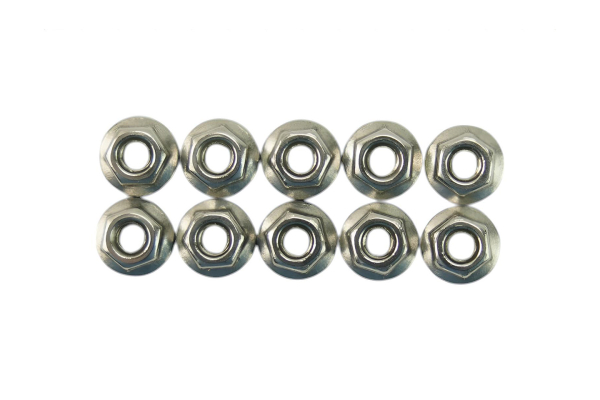 Flange Nuts, M3 Size, Wide Flange, No Extra Washers Needed