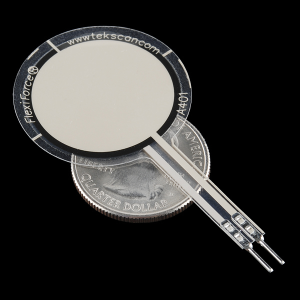 Flexiforce Pressure Sensor - 25lbs, Superior Linearity, 1" Area