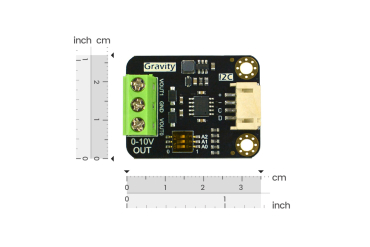 I2C DAC Module 2-Channel 0-10V, 3.3V-5V, Short-Circuit Protection