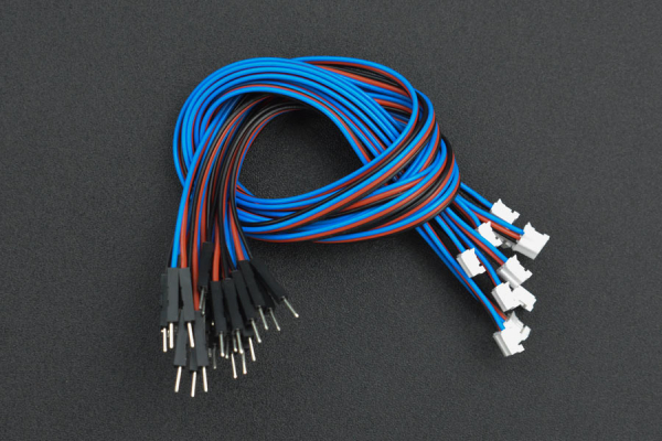 Analog Cable Pack, 3 Pin PH2.0 to DuPont Male Connector, 30cm