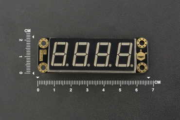 4-Digital LED Segment Display Module (Green), I2C, 8-Level Brightness