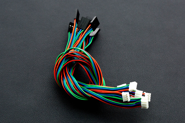 Sensor Cable 4Pin I2C/UART 30cm Color-Coded (10PCS)