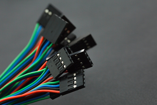 Sensor Cable 4Pin I2C/UART 30cm Color-Coded (10PCS)