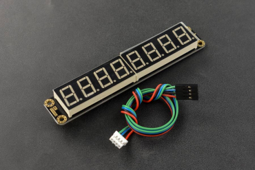 LED Segment Display Module 8-Digital (Red), I2C, 16-Level Brightness