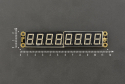 8-cifret rødt LED-segmentdisplay med I2C og 16 lysstyrkeniveauer