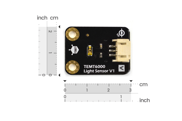 Analog Ambient Light Sensor TEMT6000, Human Eye Response, 1-1000 Lux