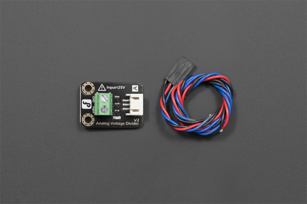 Analog Voltage Divider V2, 0.0245-25V, 3.3-5V, Gold Surface
