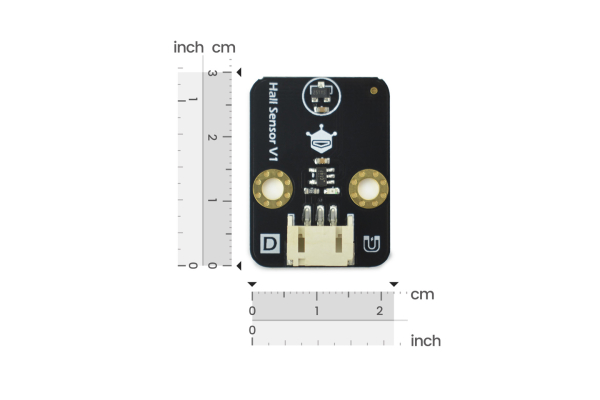 Digital Hall Sensor, 3.3V-5V, LED, Digital Interface, 22x30mm