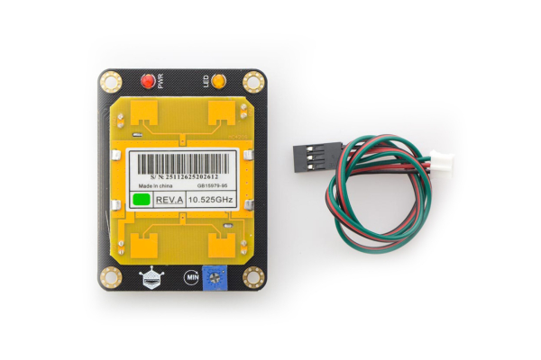 Digital Microwave Sensor, 10.525GHz, 2-16M Range, 5V, 60mA