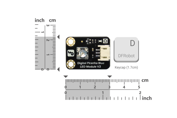 LED module Digital piranha - Blue, Arduino Compatible, PWM Control
