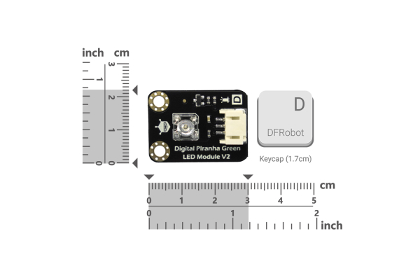 LED Module Digital Piranha - Green, 3.3~5V, 2500-3300mcd