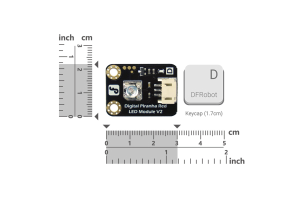 LED Module Digital Piranha - Red, 3.3-5V, PWM, Arduino Compatible