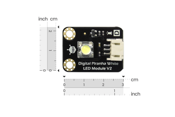 LED Module Digital Piranha - White, 3.3-5V, PWM, Arduino Compatible