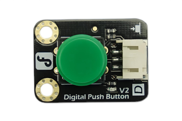 Digital Push Button (Green), LED, 3.3-5V, Immersion Gold