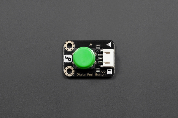 Digital Push Button (Green), LED, 3.3-5V, Immersion Gold
