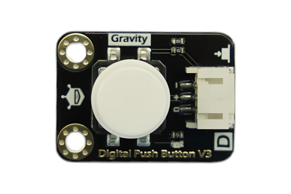 Push Button Digital (White) LED, Immersion Gold, 3.3-5V
