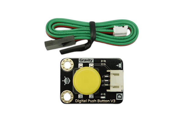Digital Push Button, Yellow, LED, Immersion Gold, 3.3-5V