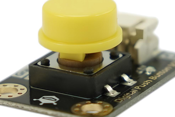 Digital Push Button, Yellow, LED, Immersion Gold, 3.3-5V