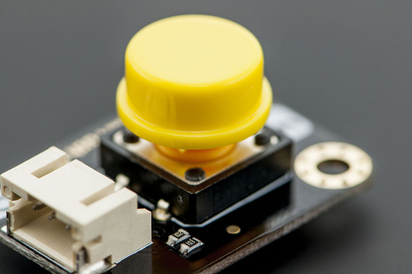 Digital Push Button, Yellow, LED, Immersion Gold, 3.3-5V