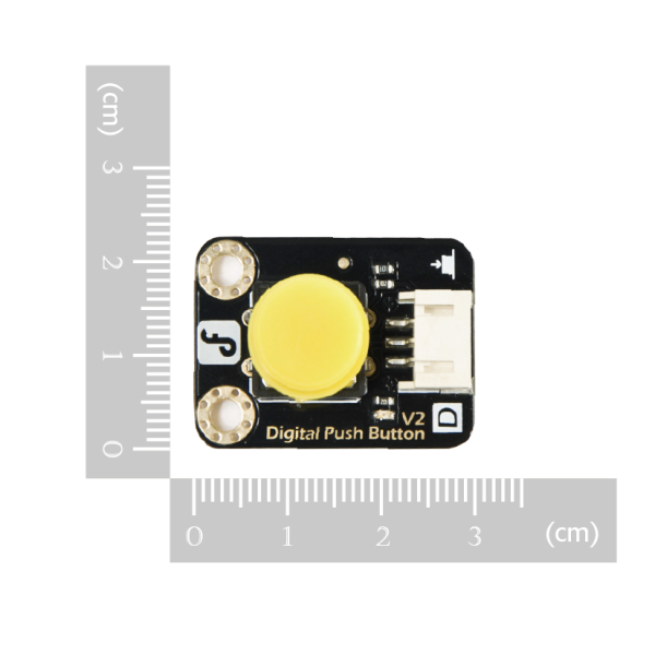 Digital Push Button, Yellow, LED, Immersion Gold, 3.3-5V