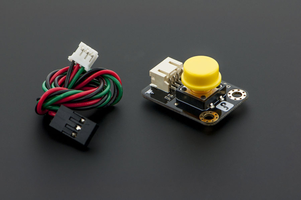 Digital Push Button, Yellow, LED, Immersion Gold, 3.3-5V