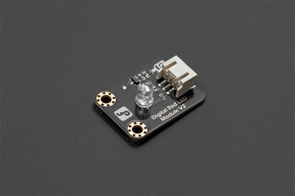 RED LED Light Module, Shiny White, Arduino Compatible