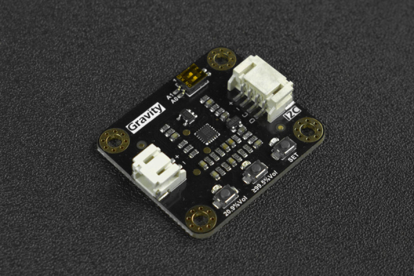 Electrochemical Oxygen Sensor, 0-100%Vol, I2C, High Stability, 5s Response