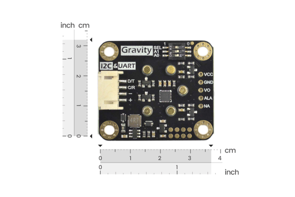 Electrochemical CO Sensor, Factory Calibrated, 0-1000 ppm, I2C, UART