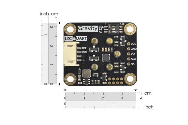 Electrochemical Nitrogen Dioxide Sensor, Factory Calibrated, 0-20 ppm, I2C, UART
