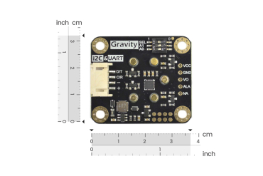 Electrochemical SO2 Sensor, Factory Calibrated, 0-20ppm, I2C, UART