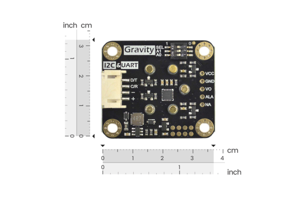 Electrochemical SO2 Sensor, Factory Calibrated, 0-20ppm, I2C, UART