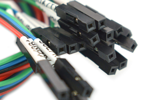 DuPont Line F/F 30cm, 5 Pack, I2C/UART Labels, RoHS Compliant