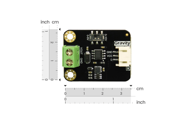 DAC Module GP8101S 1-Channel PWM 0-5V/10V, 8-bit, 0.2% Accuracy