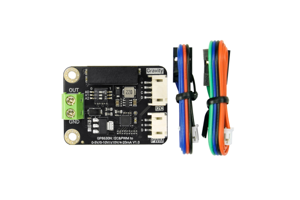 Gravity: GP8630N I2C/PWM to ±10V / 4-20mA DAC Module (16-bit)