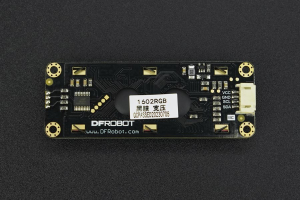 Arduino LCD, model I2C 16x2, med RGB Font Display, Black.